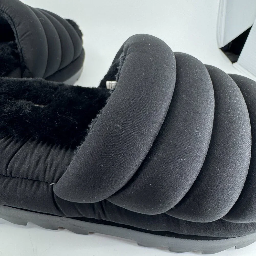 UGG Maxi Slide Platform Puffer Sandals -Black -Women’s US 7 Cozy